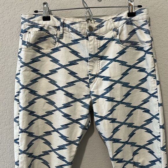 ISABEL MARANT ETOILE, Ikat Nessa Printed Cropped Jeans, Size 38 (US, Size 6) - Picture 2 of 10